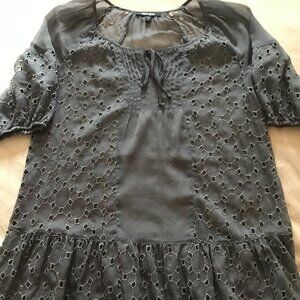 Daniel Rainn Grey Tunic Blouse Women's Med. Vintage